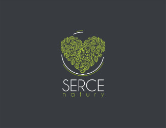 Projekt logo dla firmy serce natury | Projektowanie logo